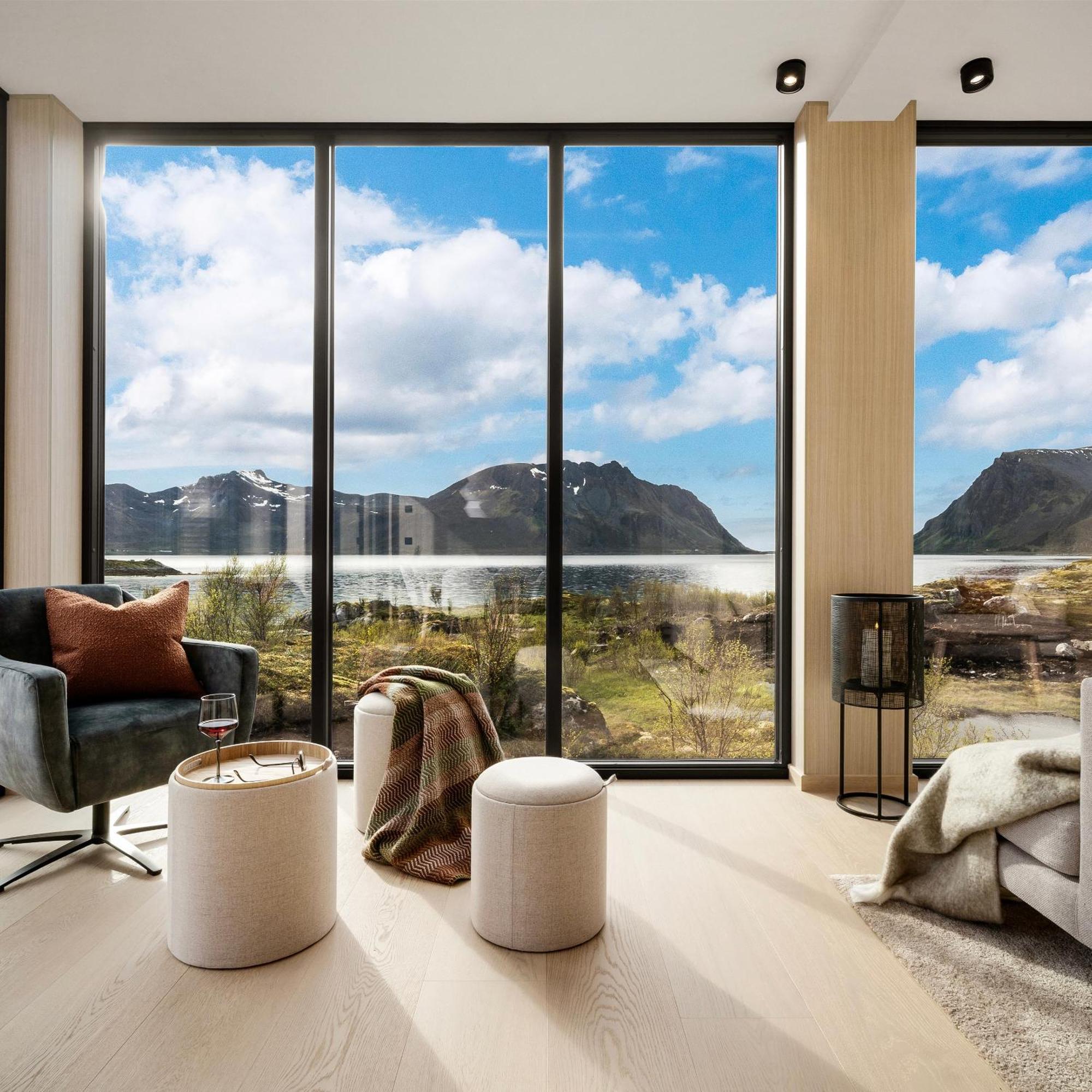 New! Luxury Cabin In Beautiful Lofoten Kleppstad Exterior foto